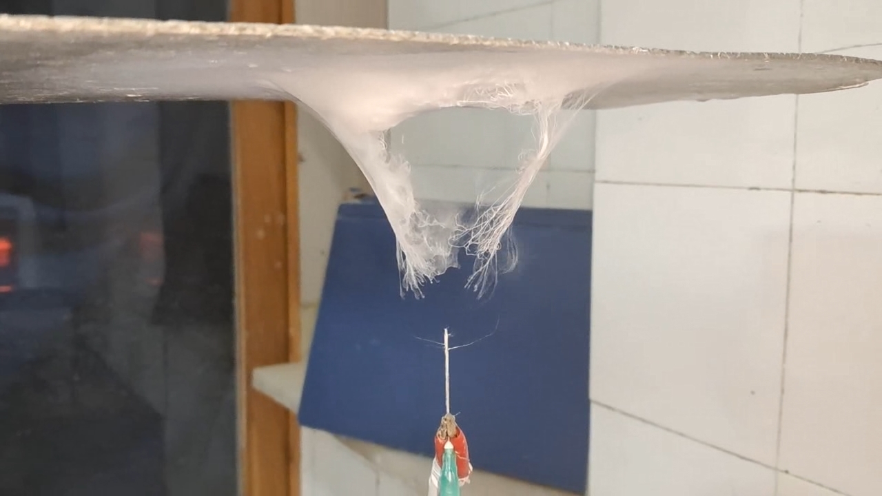 Electrospinning: Solutions of Polystyrene and Polyvinylidene Difluoride in Dimethylformamide